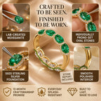 The Reversible Green Moissanite Eternity Ring — One Ring, Two Unforgettable Looks: Turn It for Vivid Green Color or Clear Moissanite Brilliance, Flatter Your Fingers & Finish Every Outfit Without Stacking | Gold or Silver | Last Day Sale-90% OFF🔥