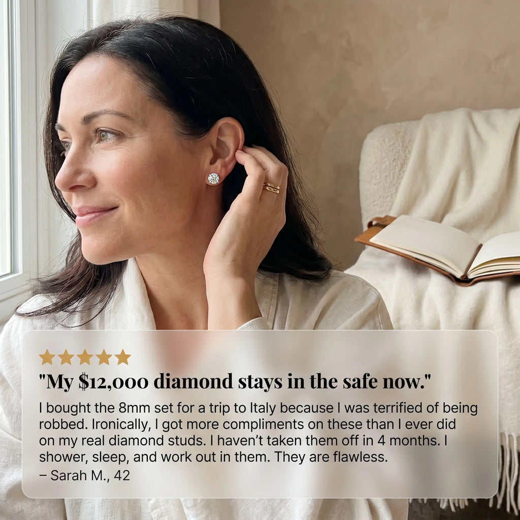 D-Color VVS1 Moissanite Stud Earrings — Exceptional Brilliance, Lightweight Comfort & Everyday Luxury Without the Diamond Price | Gold or Silver | Last Day Sale-90% OFF🔥