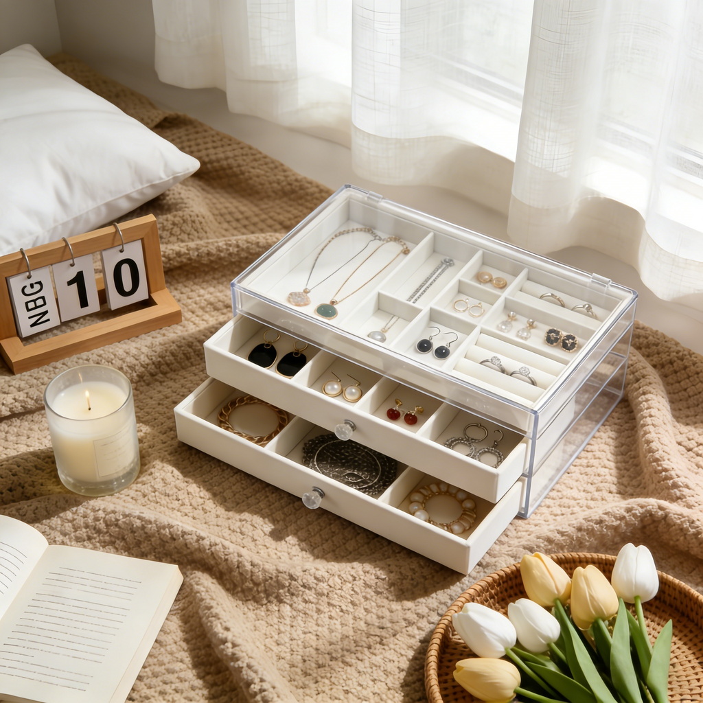 Multi-Layer Jewelry Organizer with Lid