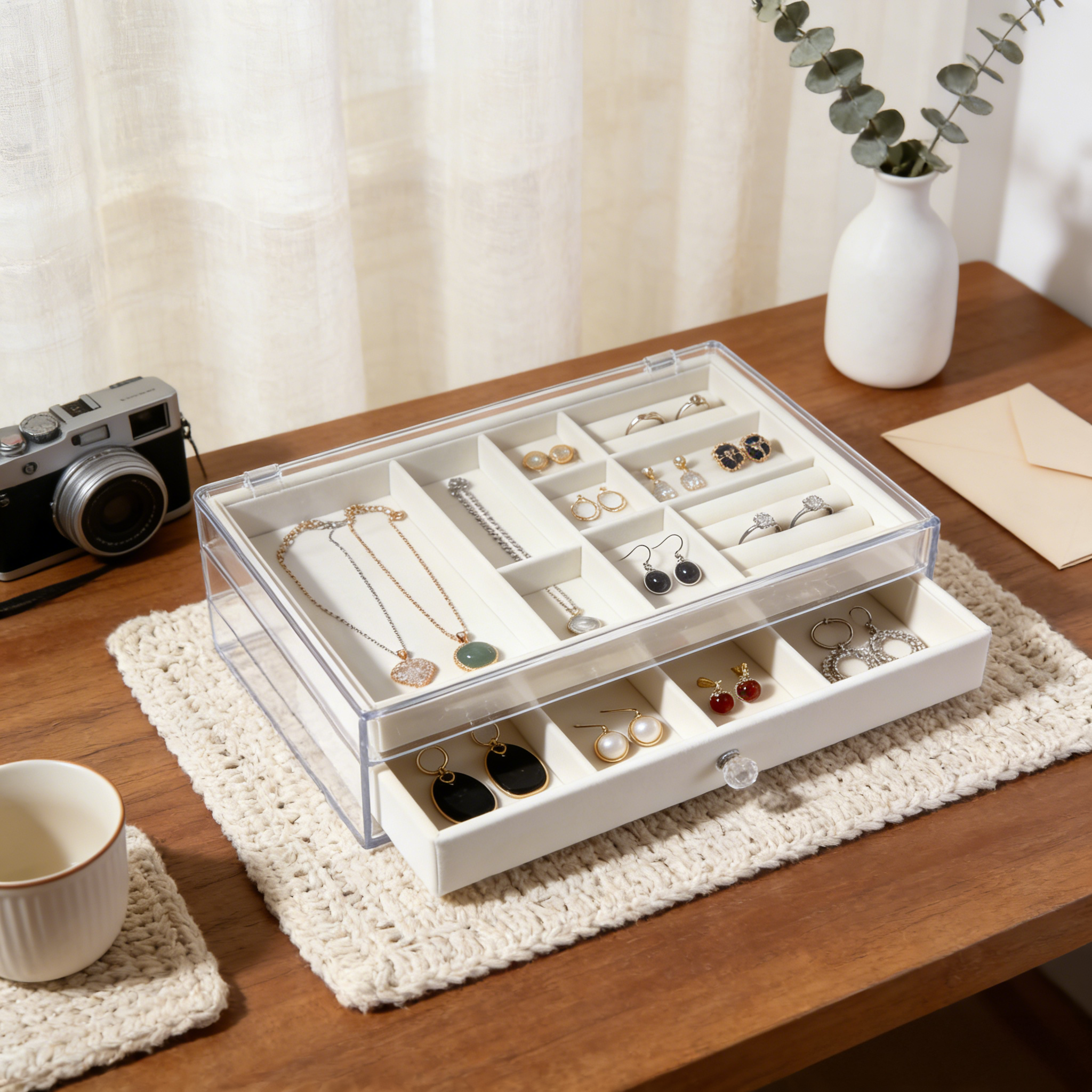 Multi-Layer Jewelry Organizer with Lid