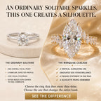 The Marquise Cascade Lab-Grown Diamond Ring — A 10-Carat Statement That Makes Fingers Look Longer, Delivers Full-Hand Sparkle & Finishes Every Look in One Ring | Gold or Silver | Last Day Sale-90% OFF🔥