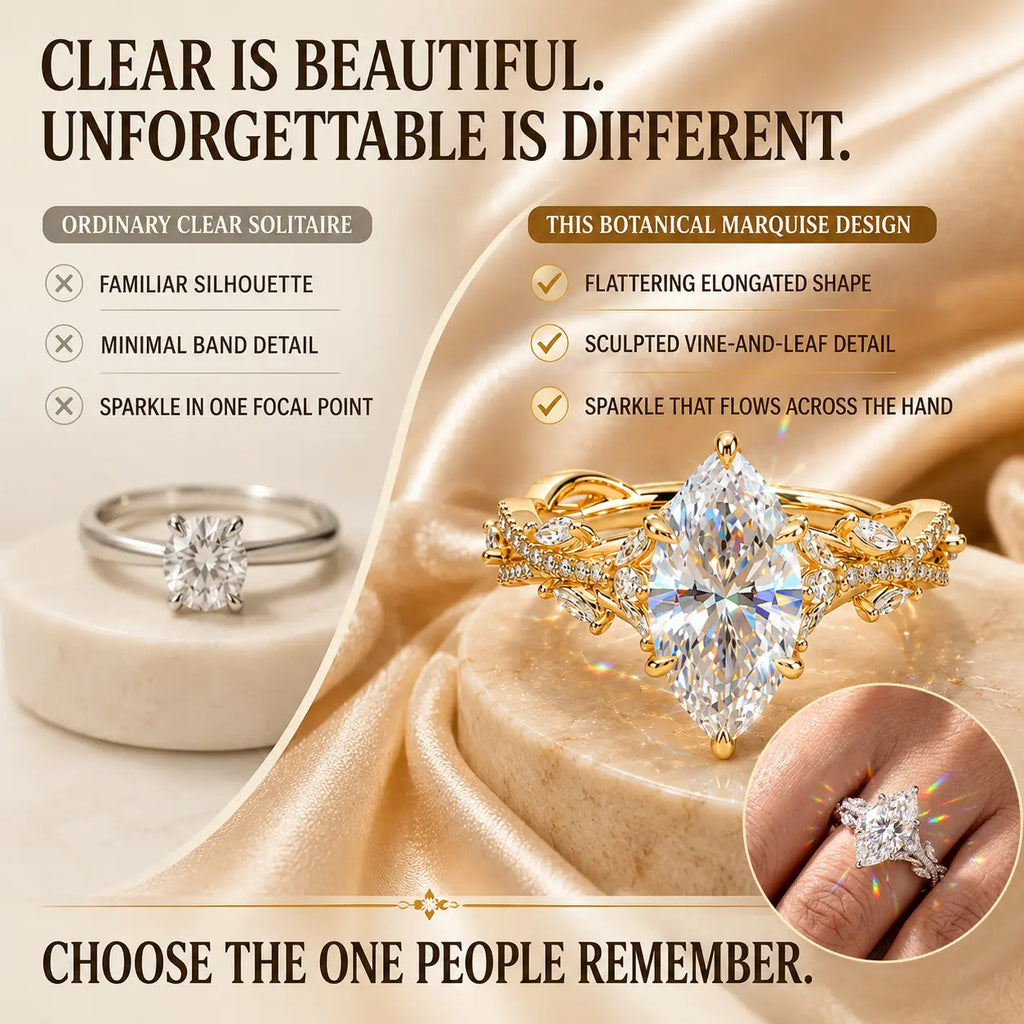 The Marquise Crown Lab-Grown Diamond Ring Set — A Three-Piece Bridal Stack Made for Your Forever | Gold or Silver | Last Day Sale-90% OFF🔥