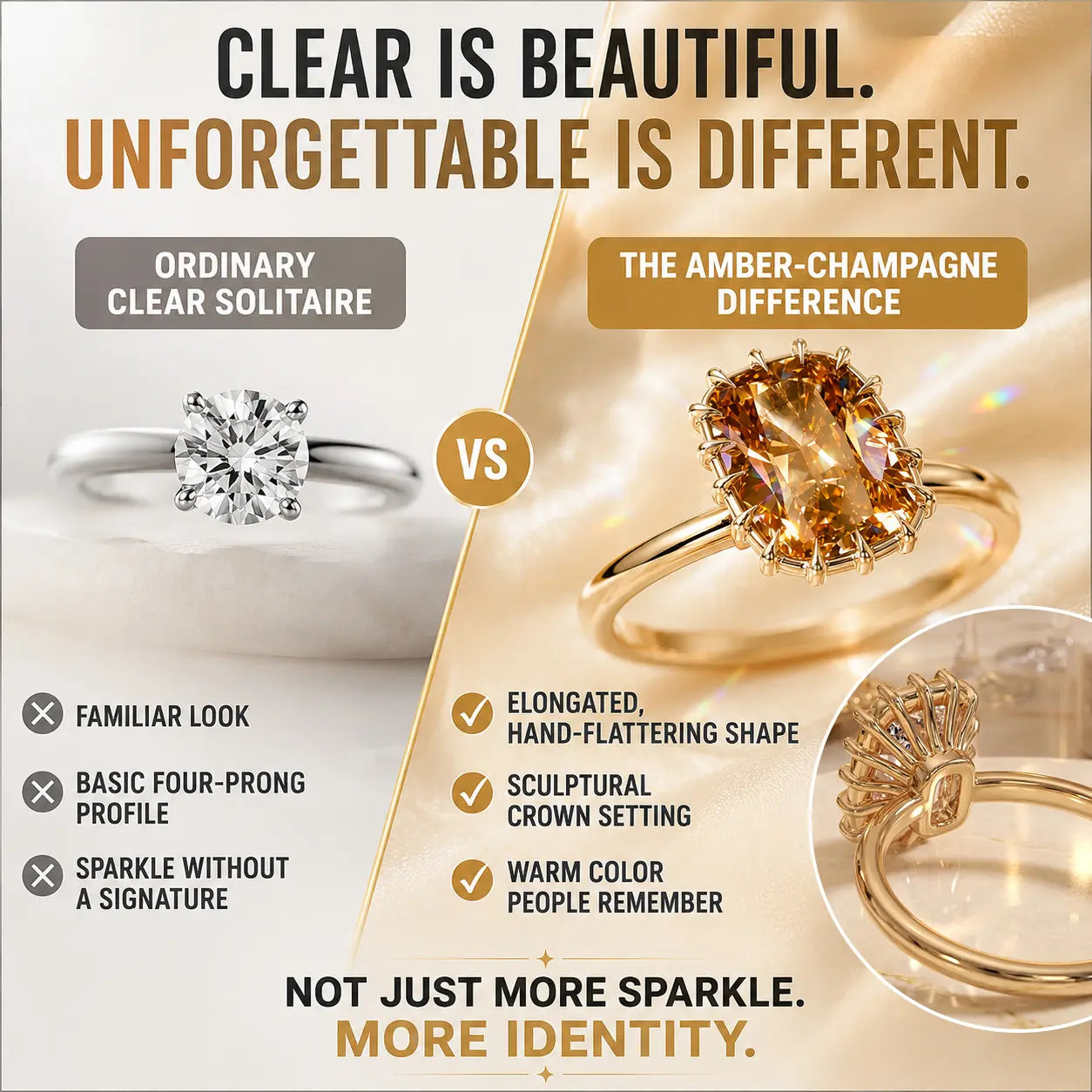 The Golden Hour Crown™ Elongated Cushion Lab-Grown Diamond Ring-Make Fingers Look Longer, Complete Every Outfit & Turn Everyday Moments Into Something Unforgettable | Gold or Silver | Last Day Sale-90% OFF🔥
