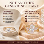 The Complete Marquise Crown Ring Stack — 3 Perfectly Matched Rings, One Unforgettable Look-Last Day Sale-90% OFF🔥