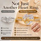 The Heart-Tied Bow Ring — A Brilliant Heart-Cut Crystal Statement Ring Made to Celebrate Love, Milestones & You | Gold or Silver | Last Day Sale-90% OFF🔥
