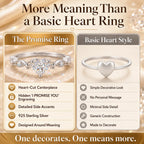 A Promise You Can Wear Every Day — Heart-Cut 5A CZ “I Promise You” Ring in 925 Sterling Silver | Gold or Silver | Last Day Sale-90% OFF🔥