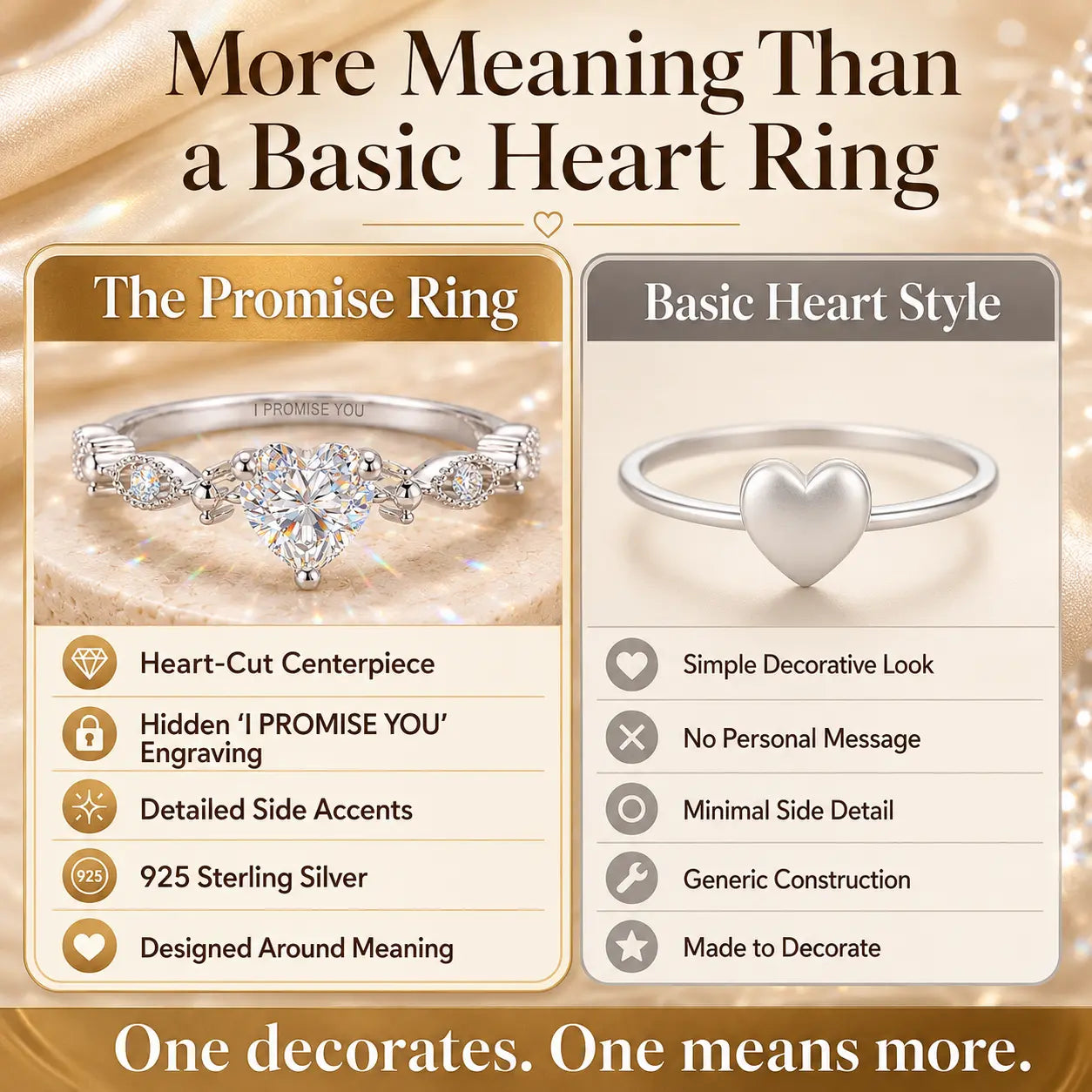 A Promise You Can Wear Every Day — Heart-Cut 5A CZ “I Promise You” Ring in 925 Sterling Silver | Gold or Silver | Last Day Sale-90% OFF🔥