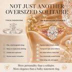The Blush Bloom™ Oval Moissanite Ring — A Brilliant Oval Center Framed by Delicate Baby’s-Breath Sapphire Clusters in Gold or Silver | Last Day Sale-90% OFF🔥