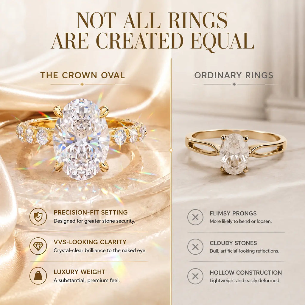 The Crown Oval™ — The Hand-Flattering 1–6 CT Lab-Grown Diamond Ring Designed to Make Your Fingers Look Longer and Every Outfit Feel Instantly More Elegant-Last Day Sale-90% OFF🔥