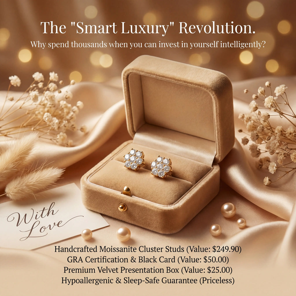 csandiva™ The Timeless Bloom Moissanite Studs - Zero Anxiety Elegance & Radiant Heirloom Alternative | Last Day 90% OFF🔥