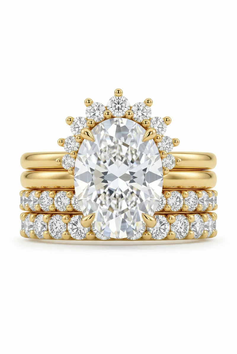 csandiva™ 3-Carat VVS1 Moissanite Ring Suite - Travel-Safe Brilliance & Elegant Heirloom Alternative | Claim 90% OFF Today🔥