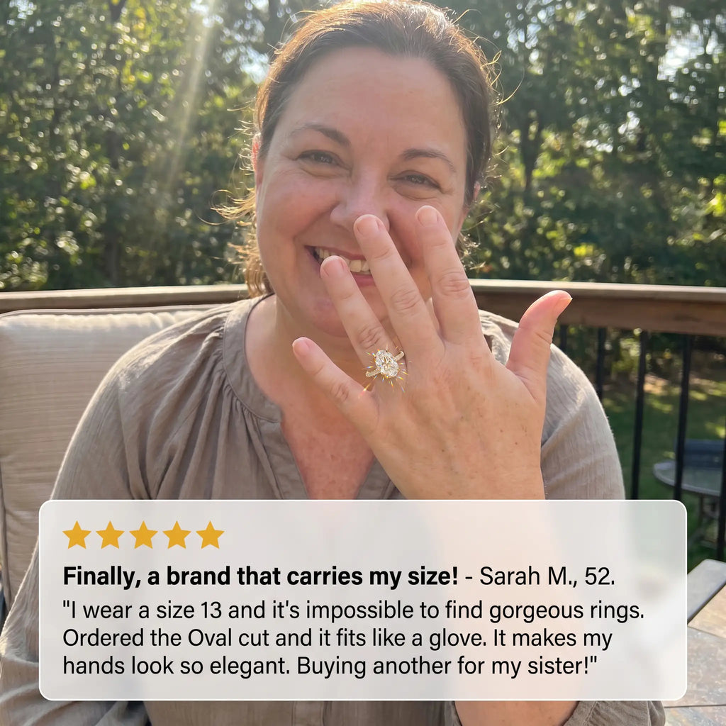 Csandiva™ The "Heiress" Flawless Moissanite Statement Ring | $15k Megawatt Brilliance, Passes Testers, Hypoallergenic (Sizes 4-15) | Last Day 90% OFF 🔥