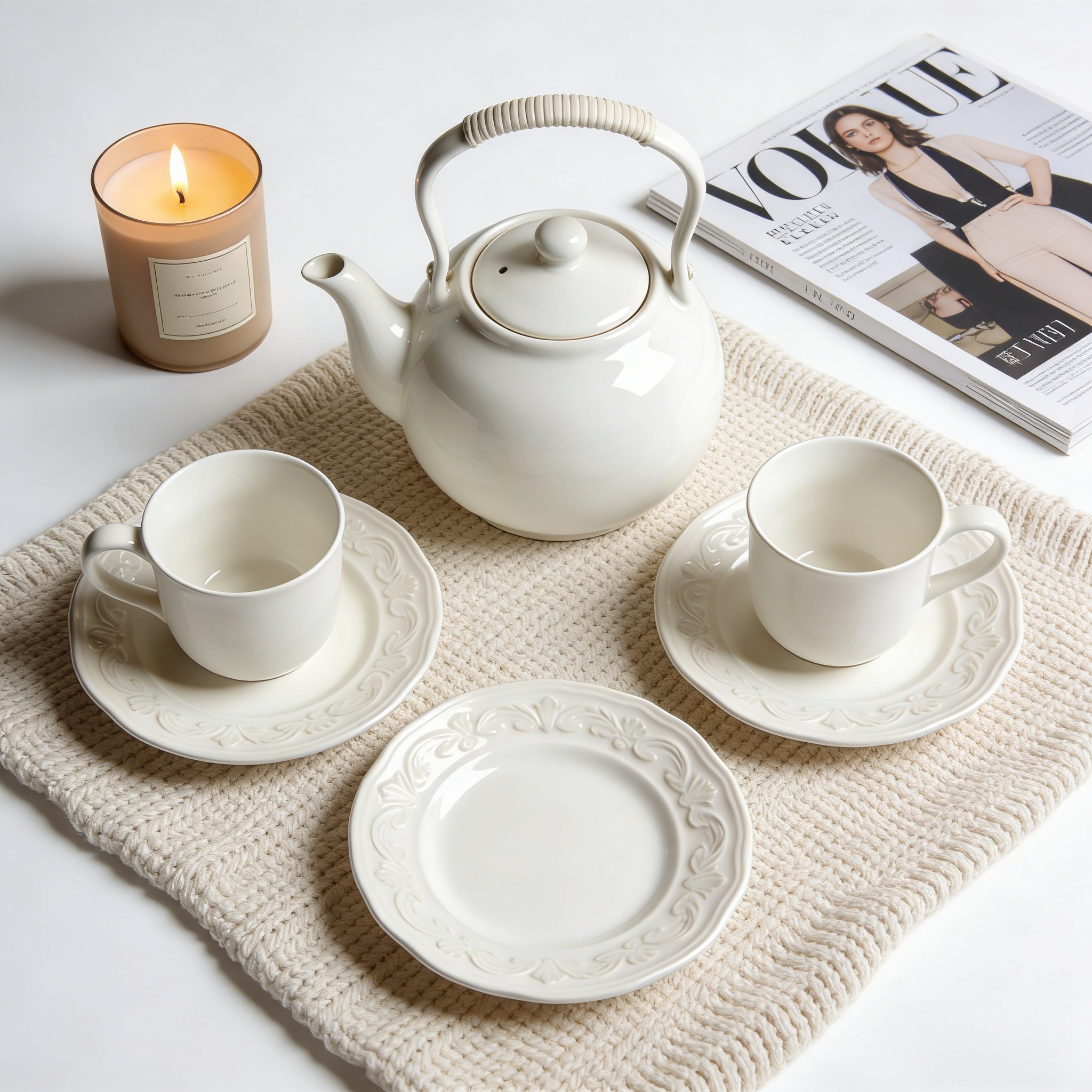 Minimalist Porcelain Tea Set