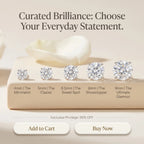 D-Color VVS1 Moissanite Stud Earrings — Exceptional Brilliance, Lightweight Comfort & Everyday Luxury Without the Diamond Price | Gold or Silver | Last Day Sale-90% OFF🔥