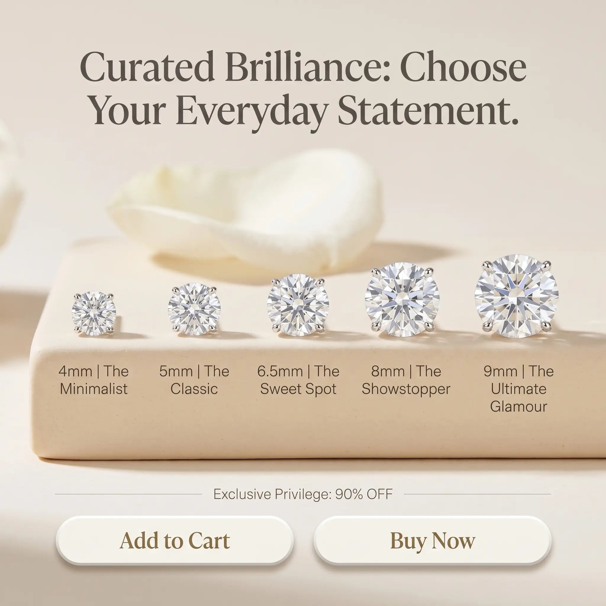 D-Color VVS1 Moissanite Stud Earrings — Exceptional Brilliance, Lightweight Comfort & Everyday Luxury Without the Diamond Price | Gold or Silver | Last Day Sale-90% OFF🔥