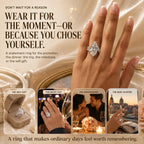 The Marquise Cascade Lab-Grown Diamond Ring — A 10-Carat Statement That Makes Fingers Look Longer, Delivers Full-Hand Sparkle & Finishes Every Look in One Ring | Gold or Silver | Last Day Sale-90% OFF🔥