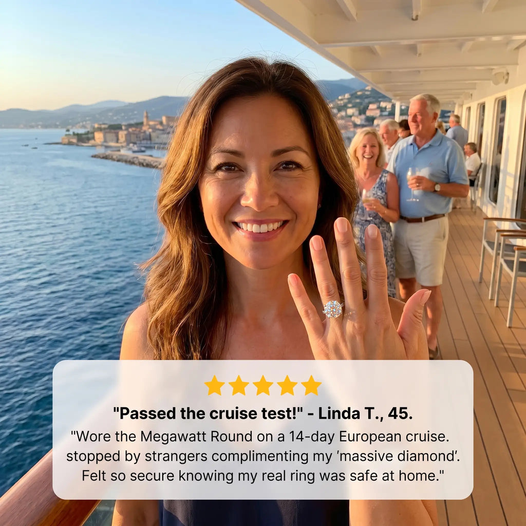 Csandiva™ The "Heiress" Flawless Moissanite Statement Ring | $15k Megawatt Brilliance, Passes Testers, Hypoallergenic (Sizes 4-15) | Last Day 90% OFF 🔥