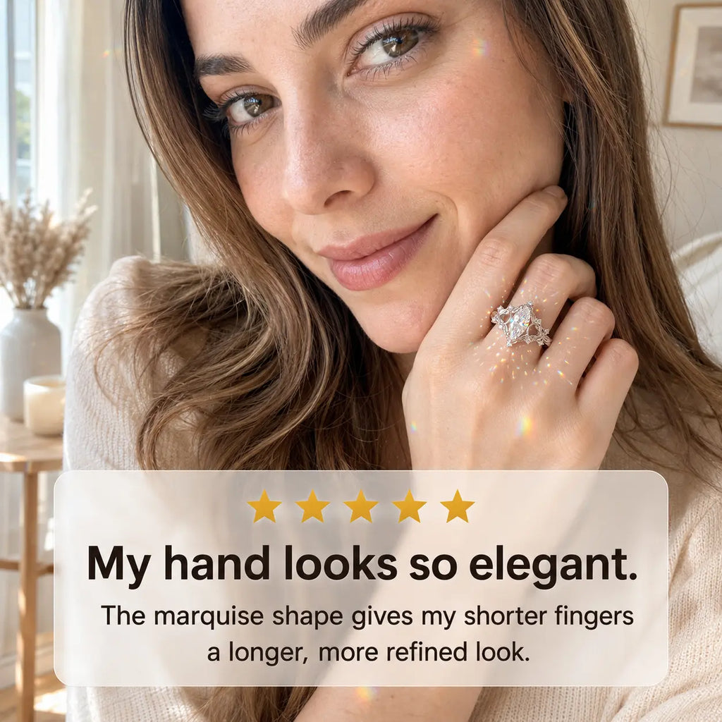 The Evergrowth™ Marquise Vine Moissanite Ring — An Elongated, Hand-Flattering Botanical Heirloom Design With Brilliant Fire in Gold or Silver | Last Day Sale-90% OFF🔥