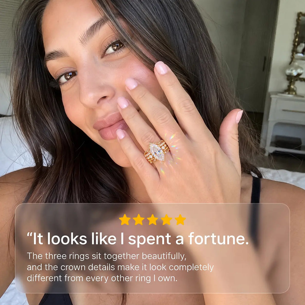 The Complete Marquise Crown Ring Stack — 3 Perfectly Matched Rings, One Unforgettable Look-Last Day Sale-90% OFF🔥