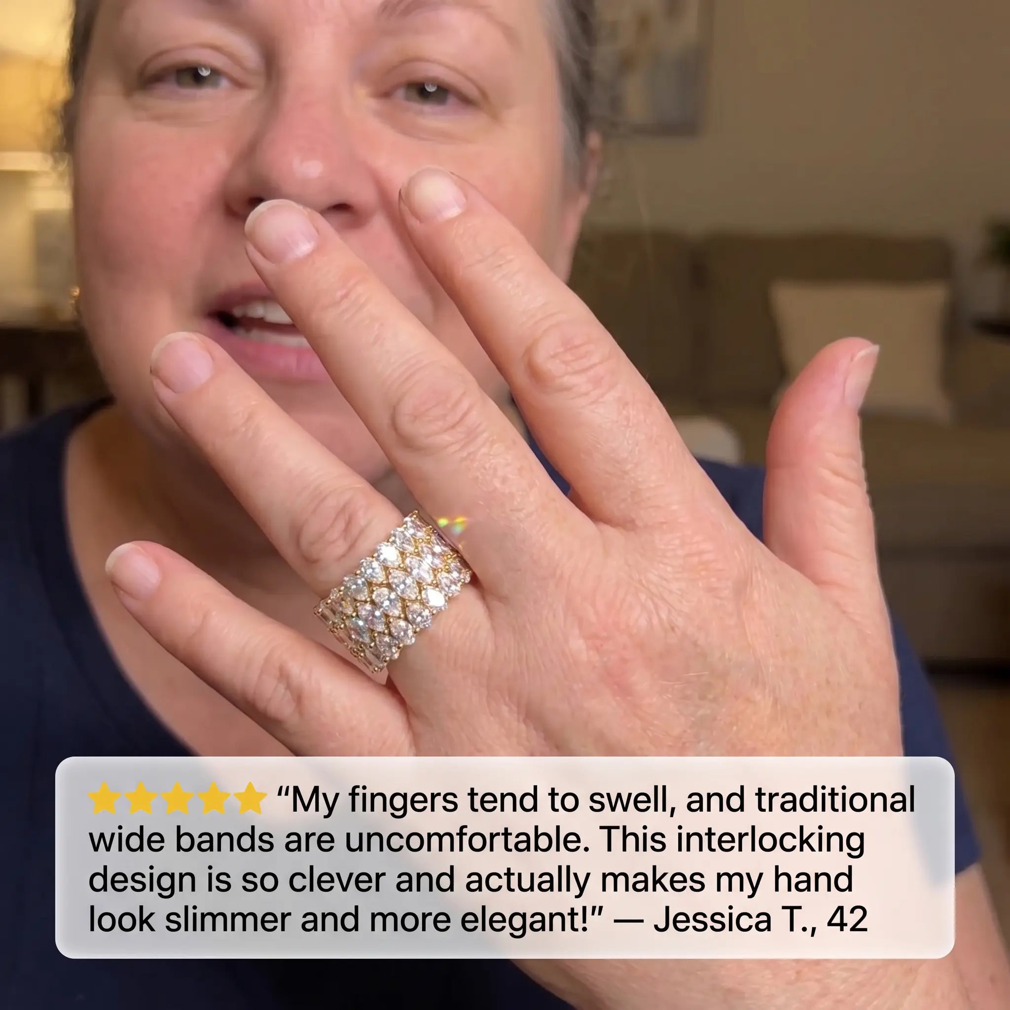 The Heiress 3-in-1 Seamless Interlocking Eternity Stack | Flawless Pear & Marquise Statement Ring Set | Waterproof Travel Decoy | Last Day 90% OFF 🔥