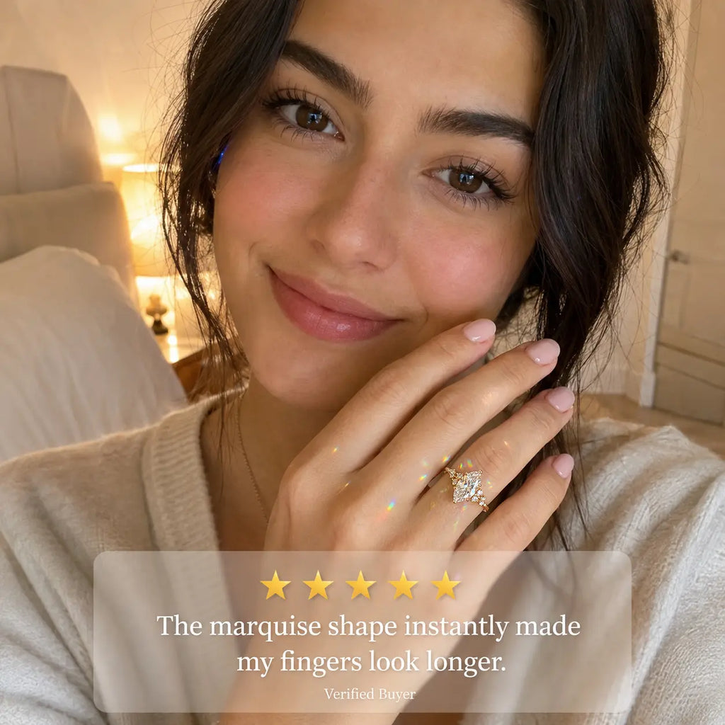 The Everglow Marquise™ Lab-Grown Diamond Ring — A Brilliant, Hand-Elongating Statement Made for Love, Milestones & Choosing Yourself | Gold or Silver | Last Day Sale-90% OFF🔥