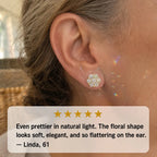 The Floral Stud Earrings That Make Every Look Shine — 7-Stone Moissanite Brilliance with Gold & Silver Finishes and Butterfly or Secure Screw Back Options | Gold or Silver | Last Day Sale-90% OFF🔥