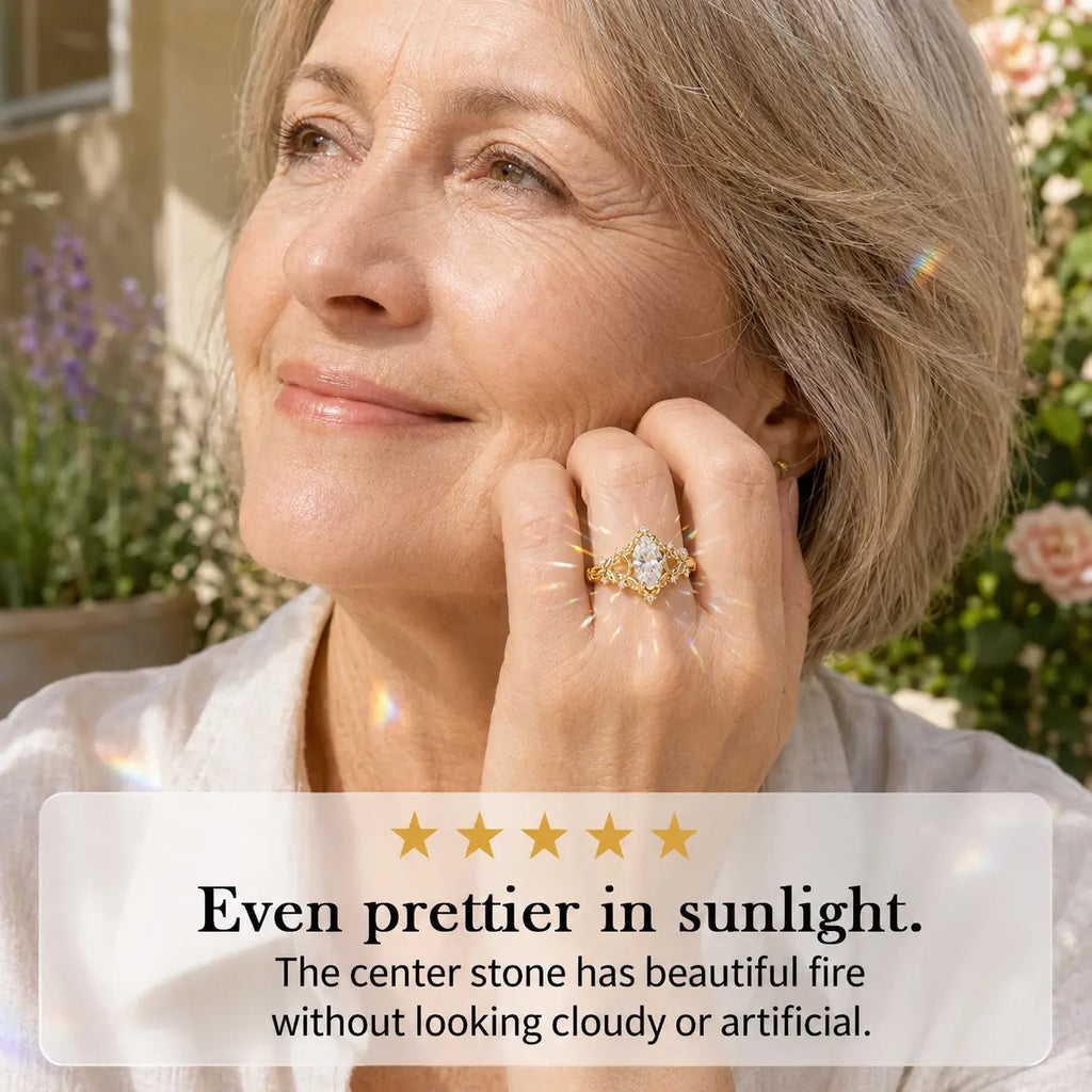 The Evergrowth™ Marquise Vine Moissanite Ring — An Elongated, Hand-Flattering Botanical Heirloom Design With Brilliant Fire in Gold or Silver | Last Day Sale-90% OFF🔥