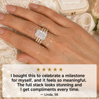 The Complete 3-Ring Bridal Stack — One Timeless Set, Endless Ways to Wear Your Sparkle | Gold or Silver | Last Day Sale-90% OFF🔥