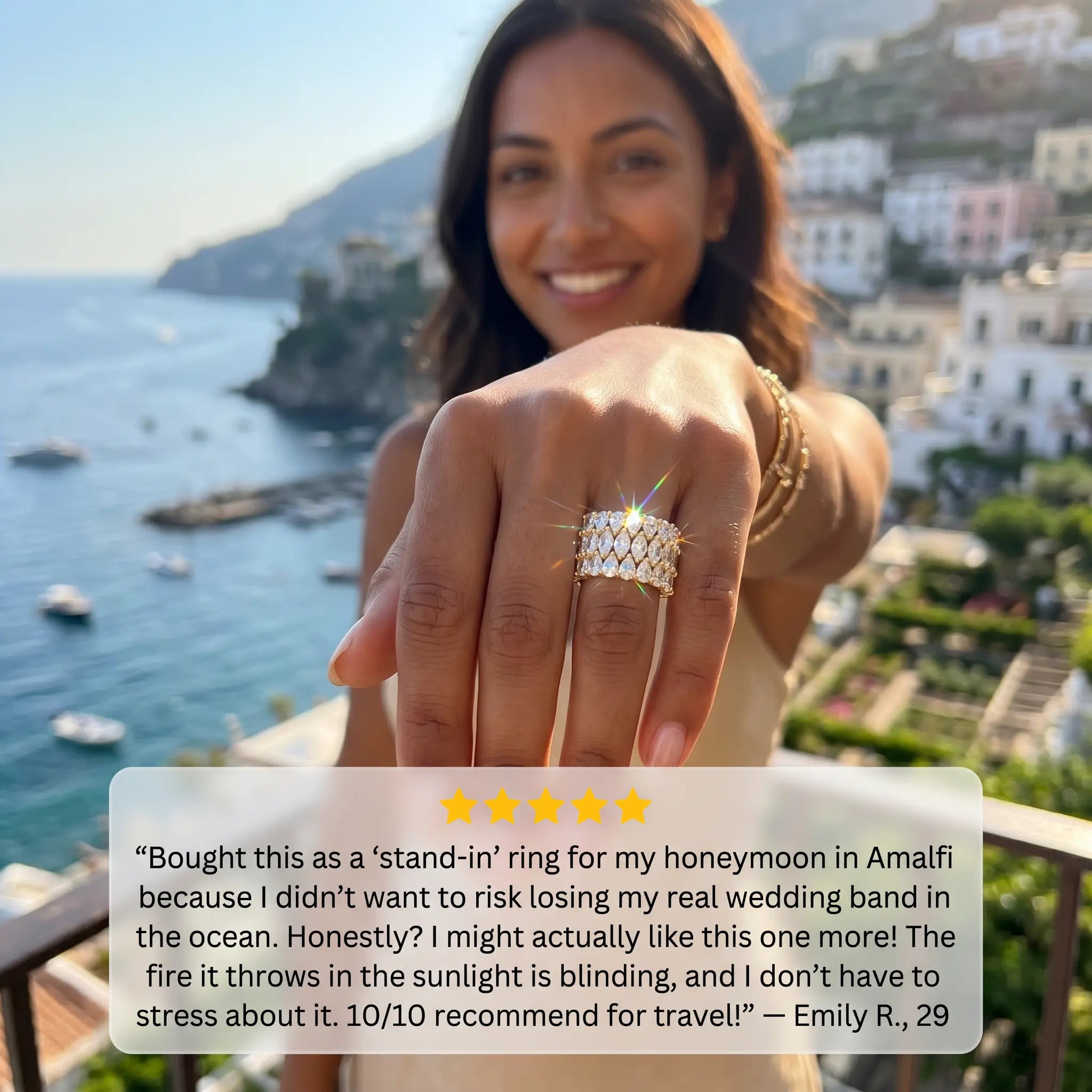 The Heiress 3-in-1 Seamless Interlocking Eternity Stack | Flawless Pear & Marquise Statement Ring Set | Waterproof Travel Decoy | Last Day 90% OFF 🔥