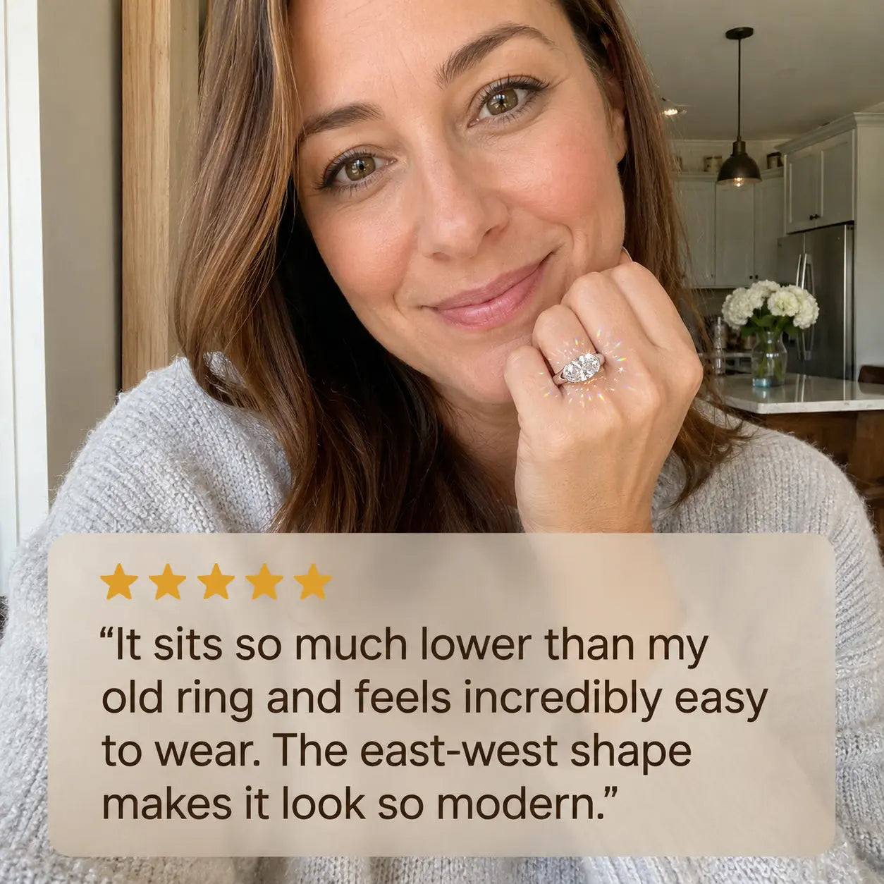 The Axis Oval Diamond Ring, Reimagined Sideways — A Modern East-West Design Made For Women Who Want Something Truly Different | Gold or Silver | Last Day Sale-90% OFF🔥