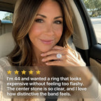The Crystal-Clear Elongated Step-Cut Moissanite Halo Ring — Visually Lengthens Your Fingers, Frames the Center With Brilliant Micro-Pavé Sparkle & Delivers a Custom-Luxury Look Without the Fine-Jewelry Worry | Gold or Silver | Last Day Sale-90% OFF🔥