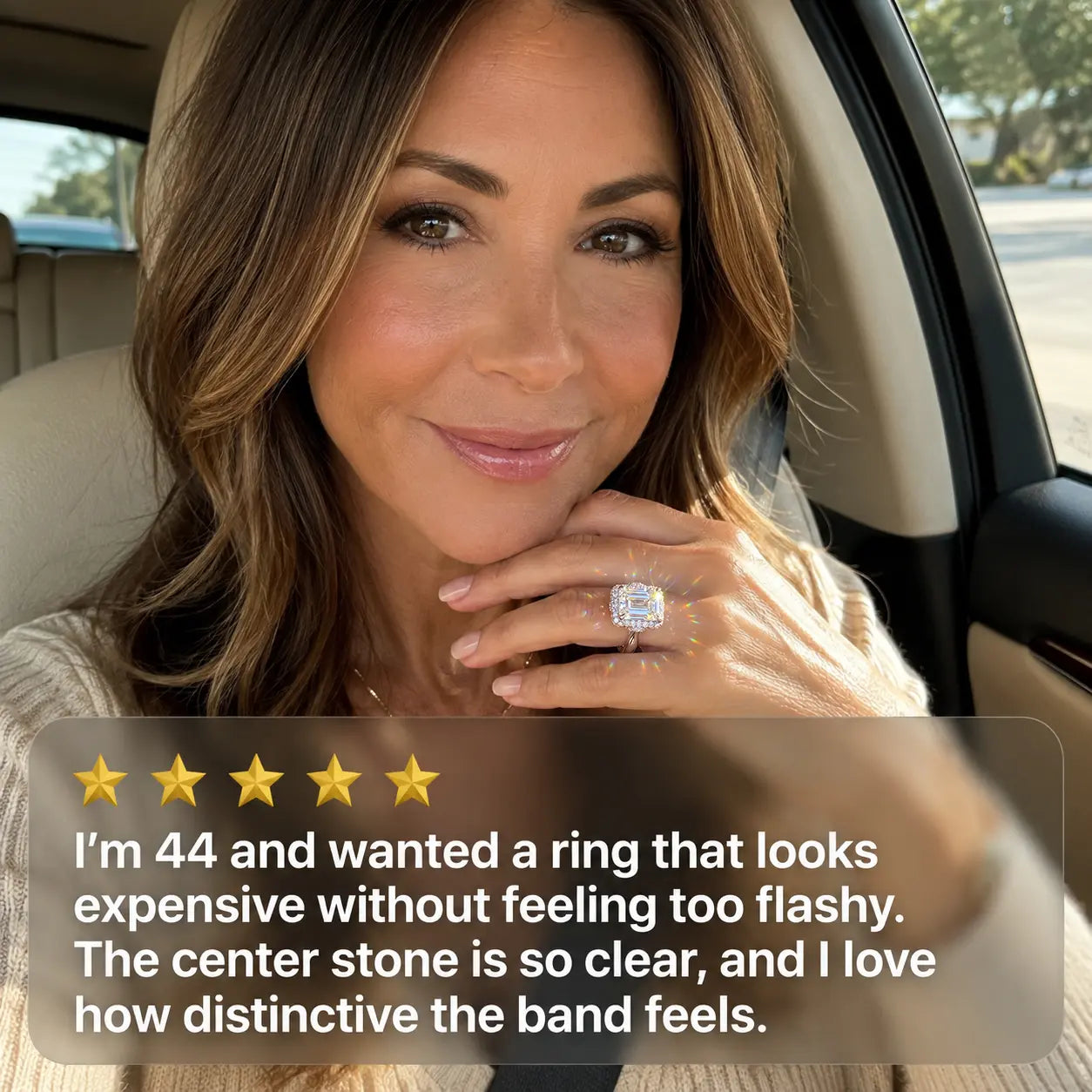 The Crystal-Clear Elongated Step-Cut Moissanite Halo Ring — Visually Lengthens Your Fingers, Frames the Center With Brilliant Micro-Pavé Sparkle & Delivers a Custom-Luxury Look Without the Fine-Jewelry Worry | Gold or Silver | Last Day Sale-90% OFF🔥