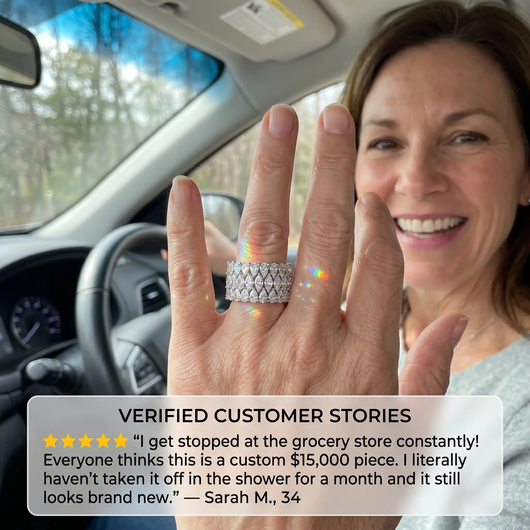 The Heiress 3-in-1 Seamless Interlocking Eternity Stack | Flawless Pear & Marquise Statement Ring Set | Waterproof Travel Decoy | Last Day 90% OFF 🔥