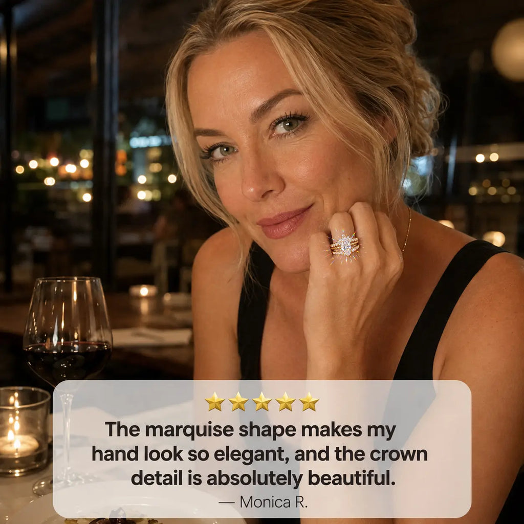 Three Rings, One Love Story — The Complete 3-Piece Marquise Moissanite Bridal Stack for the Promise, the Yes, and Forever After | Gold or Silver | Last Day Sale-90% OFF🔥