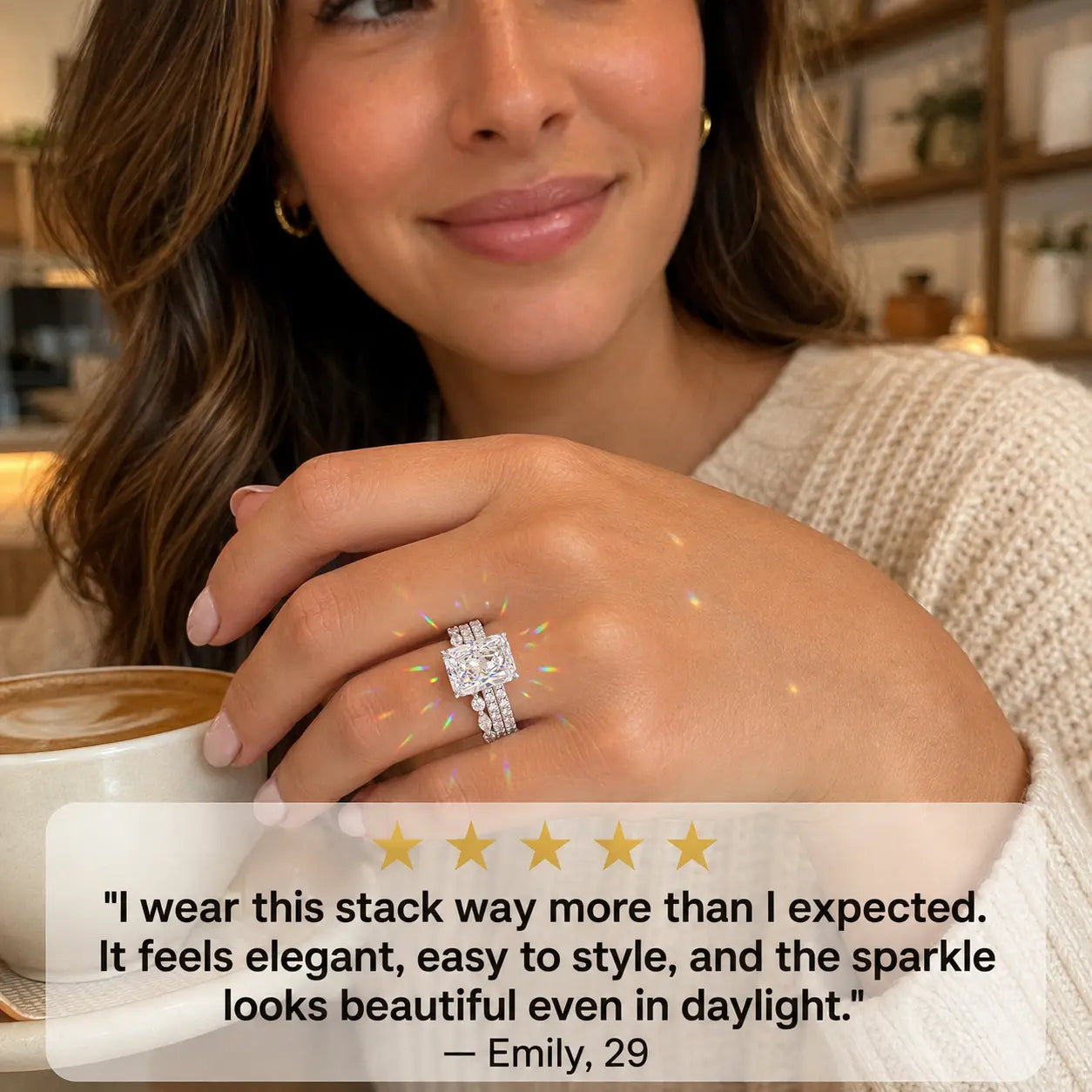 The Complete 3-Ring Bridal Stack — One Timeless Set, Endless Ways to Wear Your Sparkle | Gold or Silver | Last Day Sale-90% OFF🔥