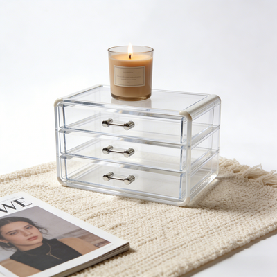 Transparent Acrylic Storage Drawer Unit