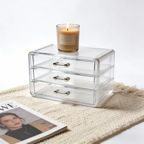Transparent Acrylic Storage Drawer Unit
