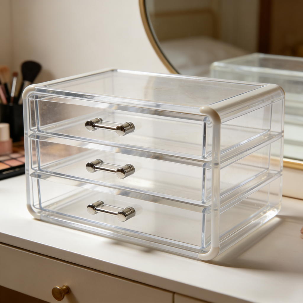Transparent Acrylic Storage Drawer Unit