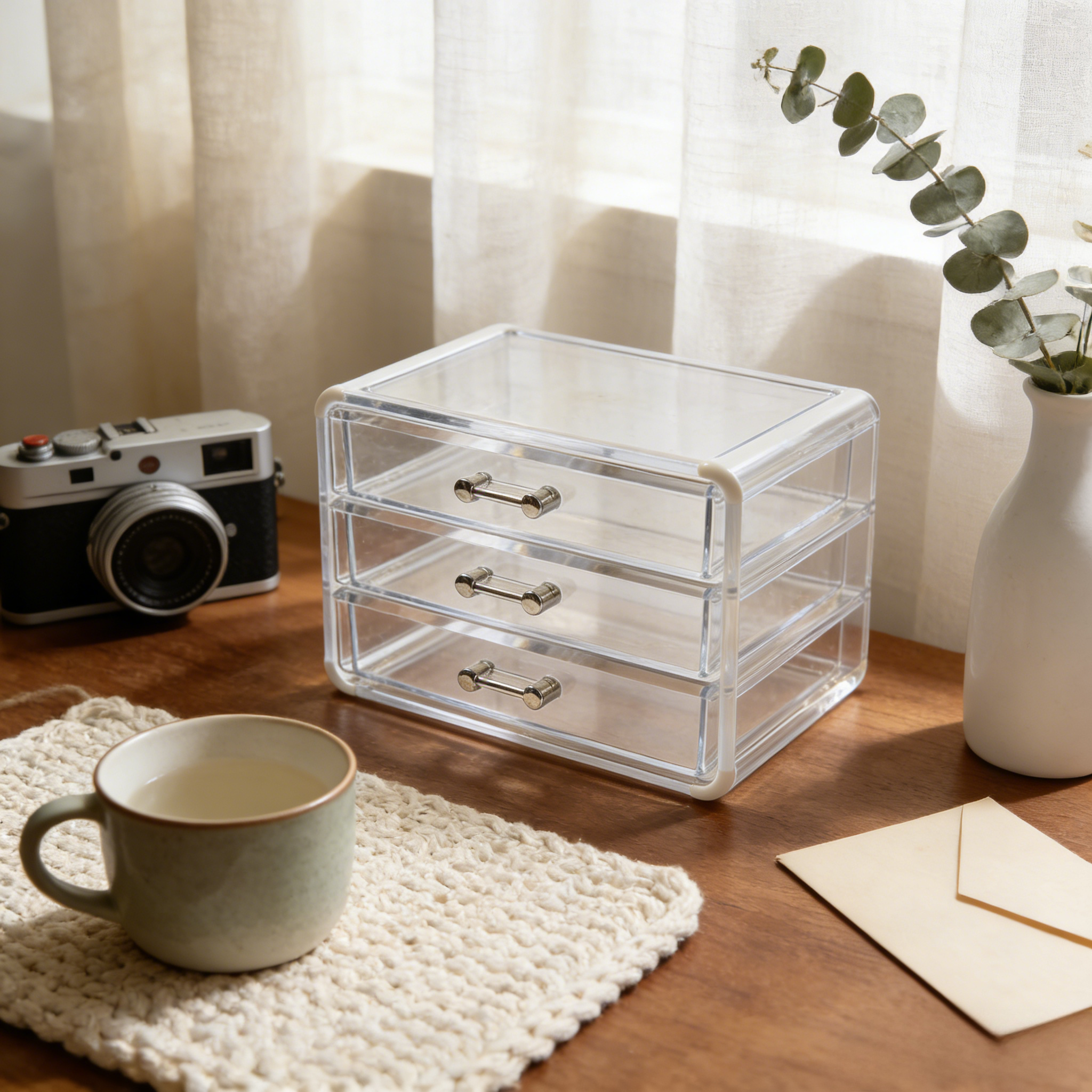 Transparent Acrylic Storage Drawer Unit