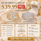 Three Rings, One Love Story — The Complete 3-Piece Marquise Moissanite Bridal Stack for the Promise, the Yes, and Forever After | Gold or Silver | Last Day Sale-90% OFF🔥