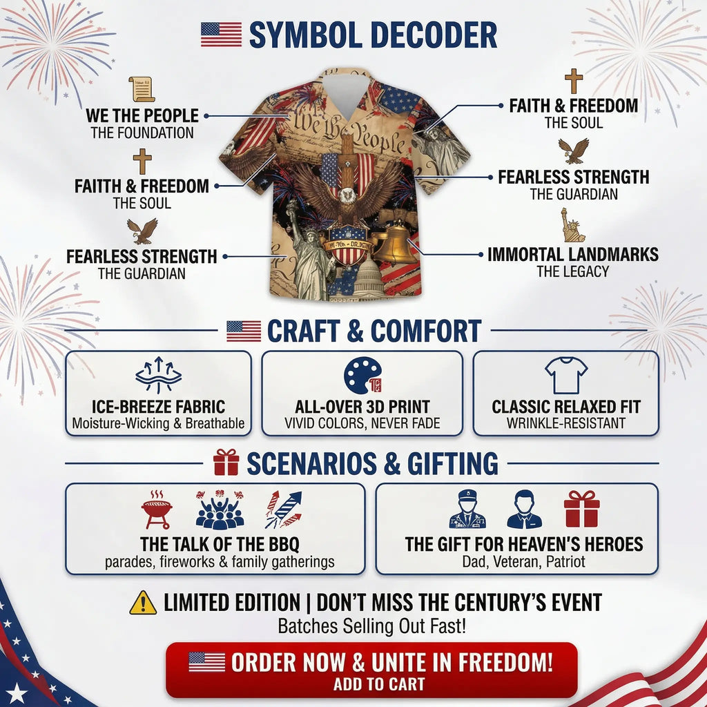 America 250th Anniversary Hawaiian Shirt | Faith & Freedom Apparel Last Day Sale-90% OFF🔥