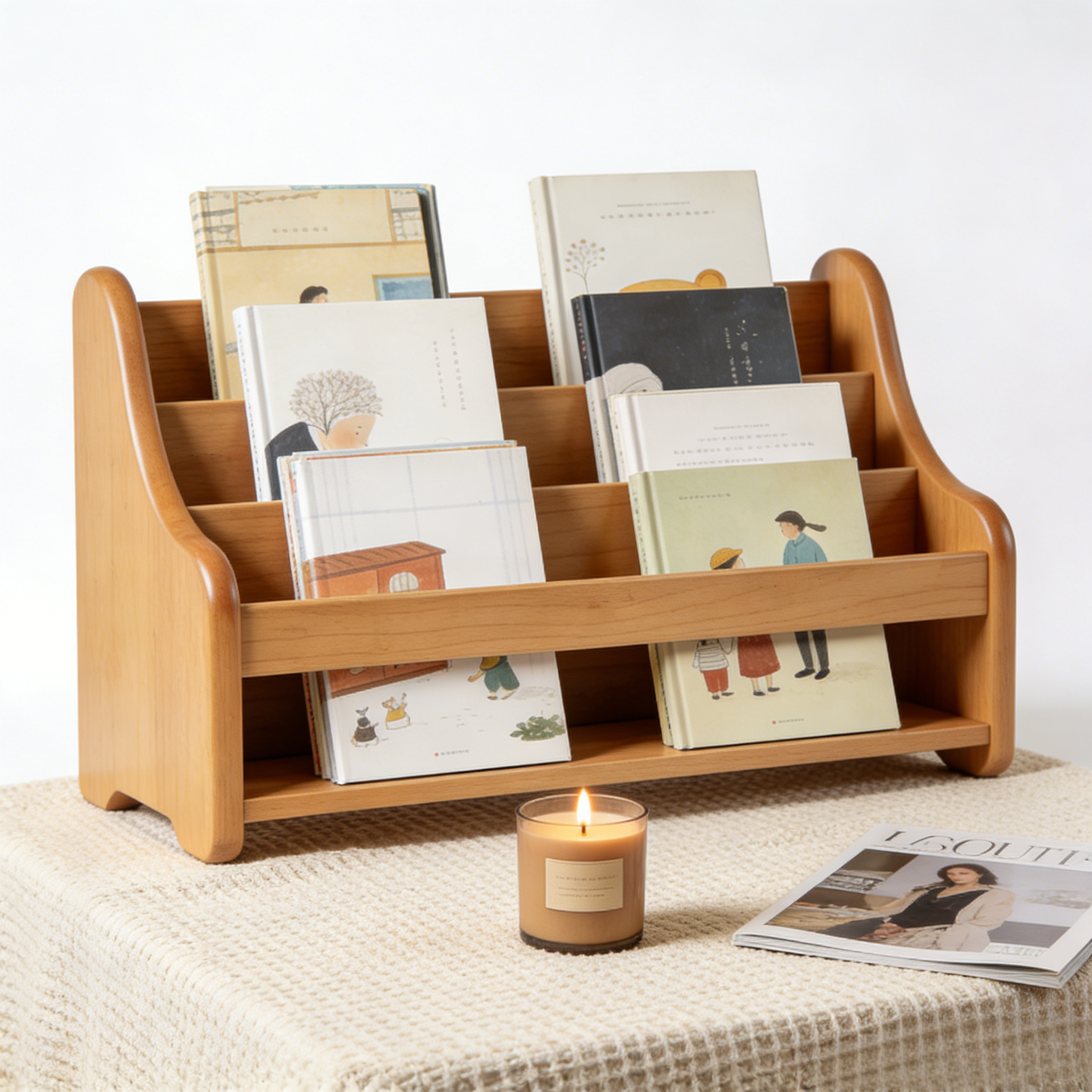 Wooden Children’s Book Display Stand