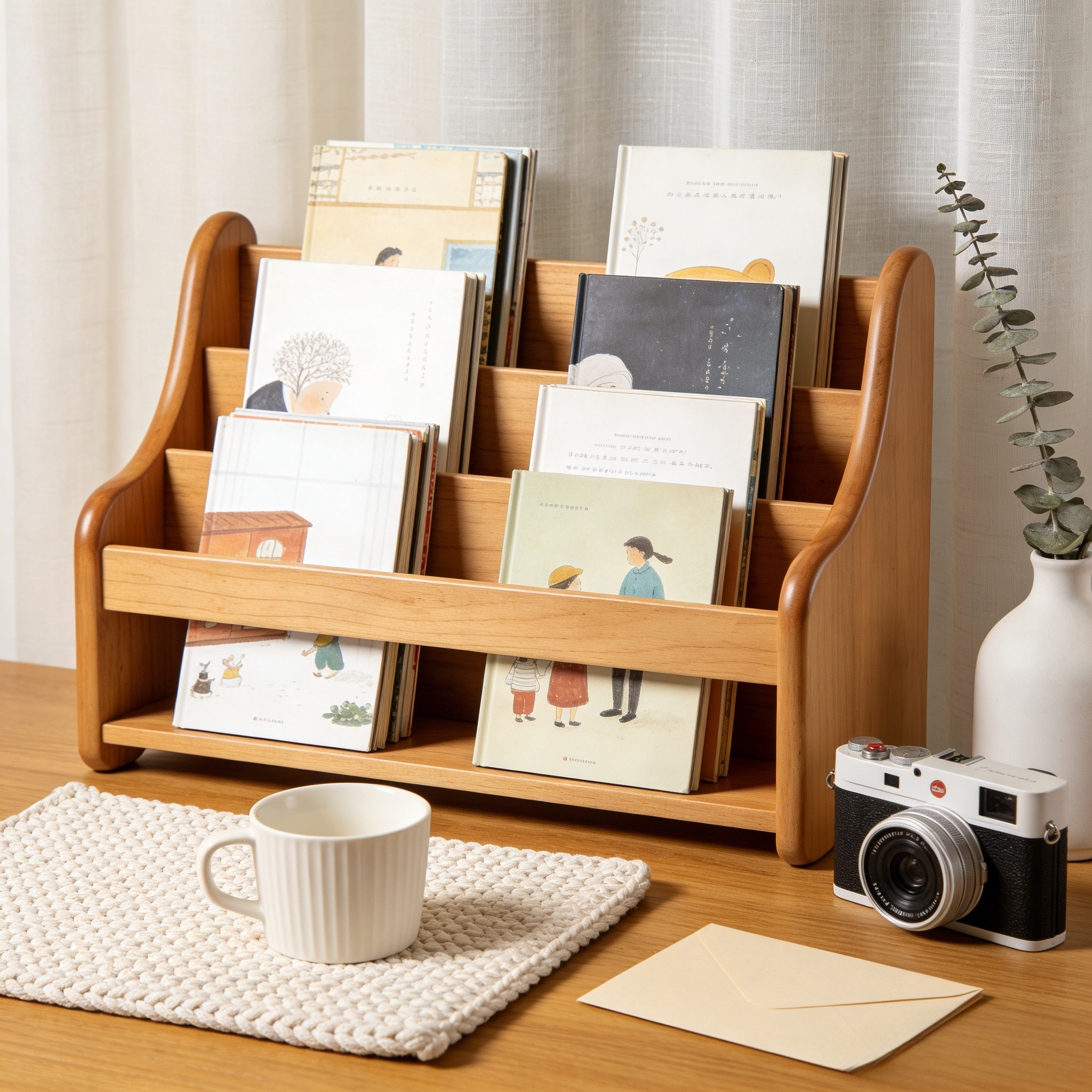 Wooden Children’s Book Display Stand