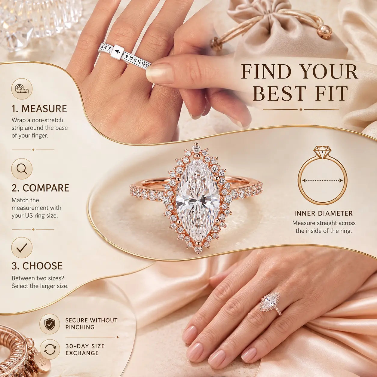 A Timeless Marquise Ring Designed To Make Every Moment Feel More Beautiful — Elegant Sparkle You’ll Love Wearing Every Day-Last Day Sale-90% OFF🔥