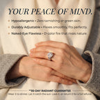 csandiva™ The "Everlasting" 5.0ct Adjustable Halo Ring - Comfort Fit & Travel-Safe Brilliance | Claim 90% OFF Today🔥
