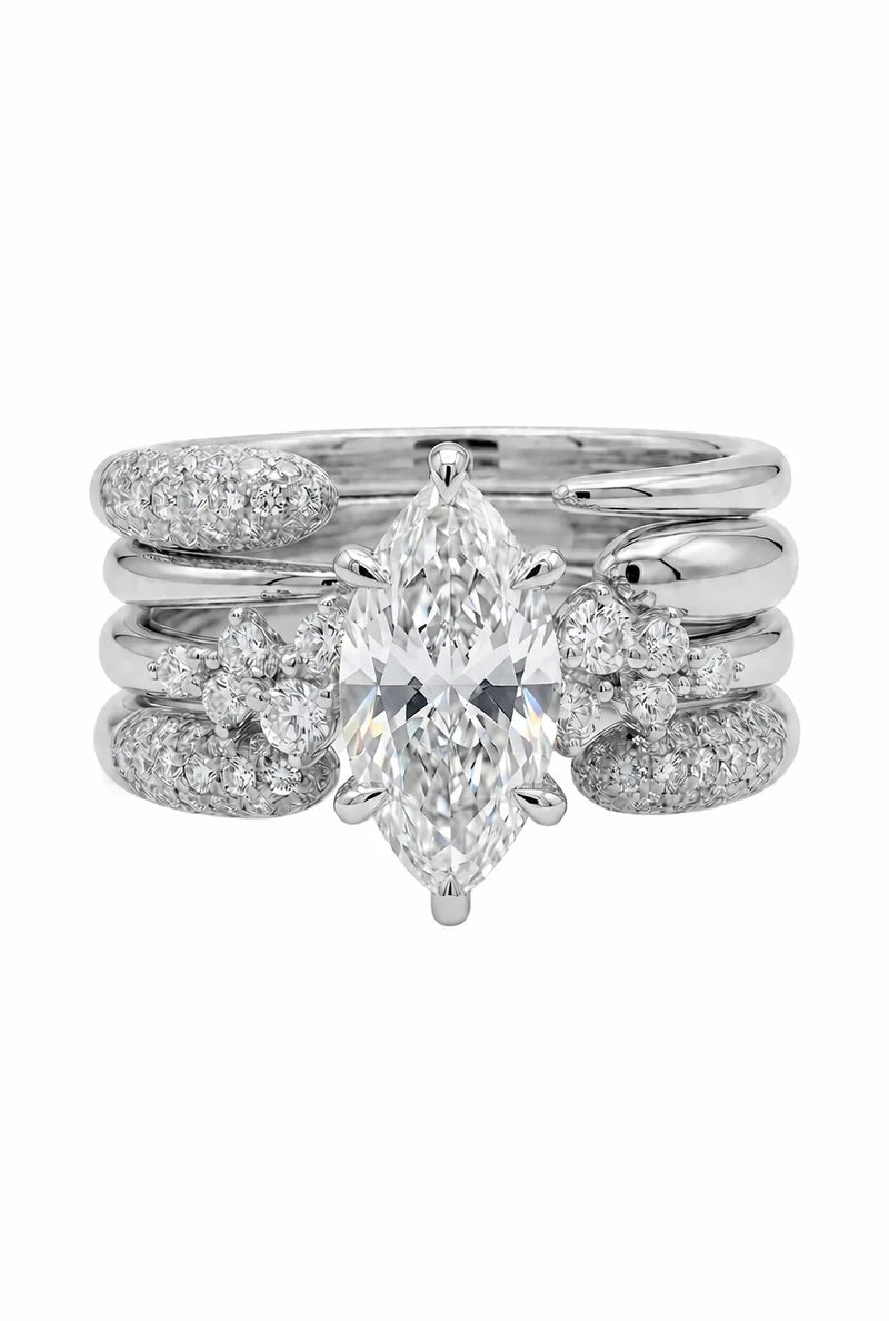 csandiva™ 3-Carat VVS1 Moissanite Ring Suite - Travel-Safe Brilliance & Elegant Heirloom Alternative | Claim 90% OFF Today🔥