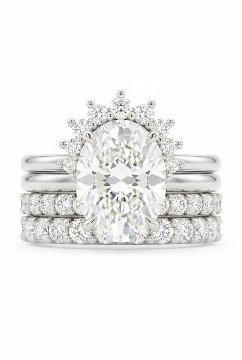 csandiva™ 3-Carat VVS1 Moissanite Ring Suite - Travel-Safe Brilliance & Elegant Heirloom Alternative | Claim 90% OFF Today🔥
