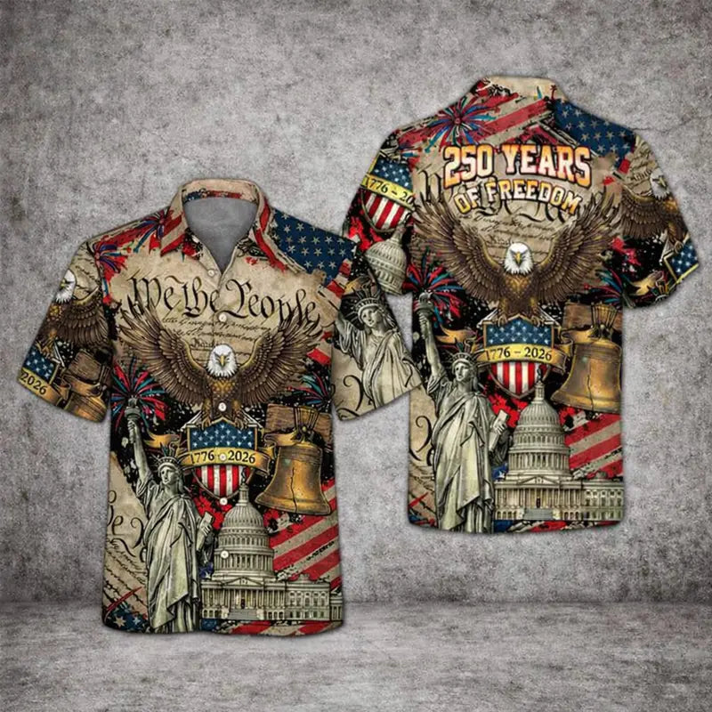 America 250th Anniversary Hawaiian Shirt | Faith & Freedom Apparel Last Day Sale-90% OFF🔥