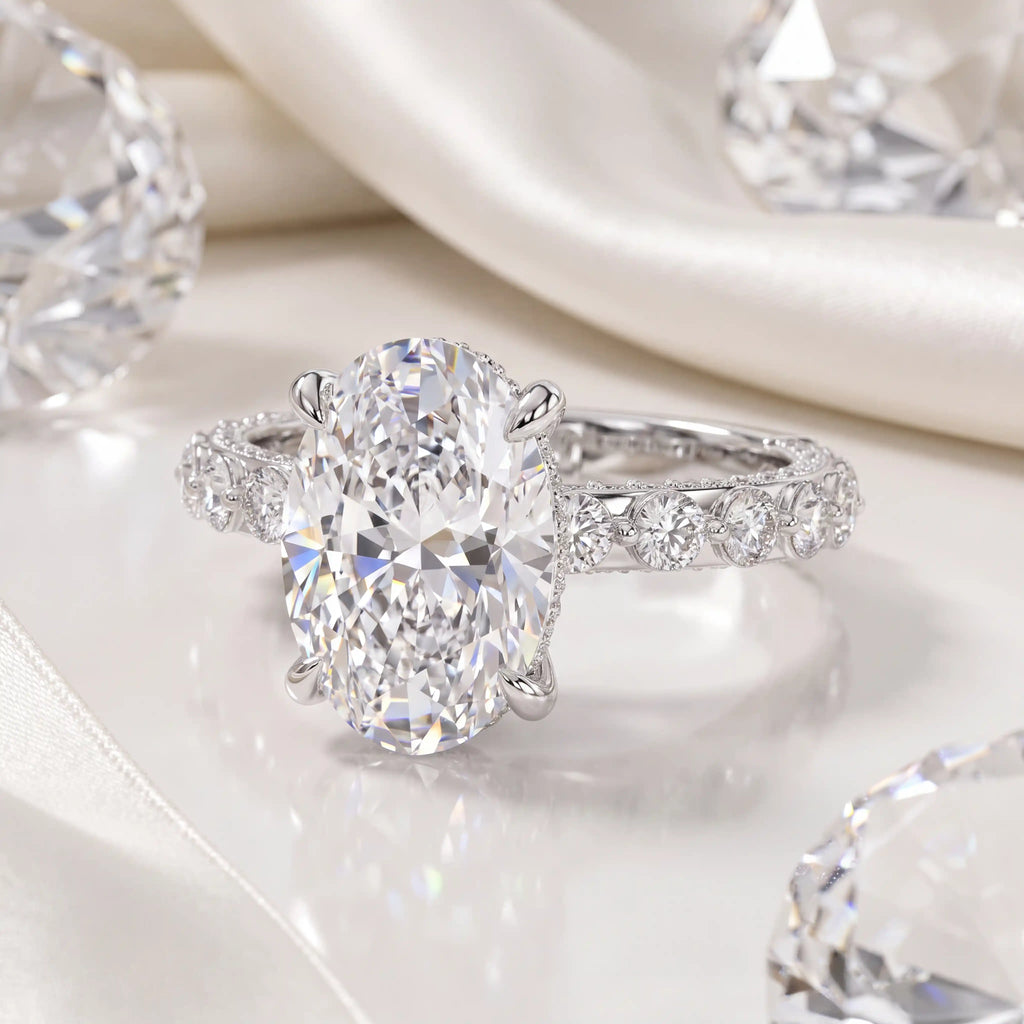 The Crown Oval™ — The Hand-Flattering 1–6 CT Lab-Grown Diamond Ring Designed to Make Your Fingers Look Longer and Every Outfit Feel Instantly More Elegant-Last Day Sale-90% OFF🔥