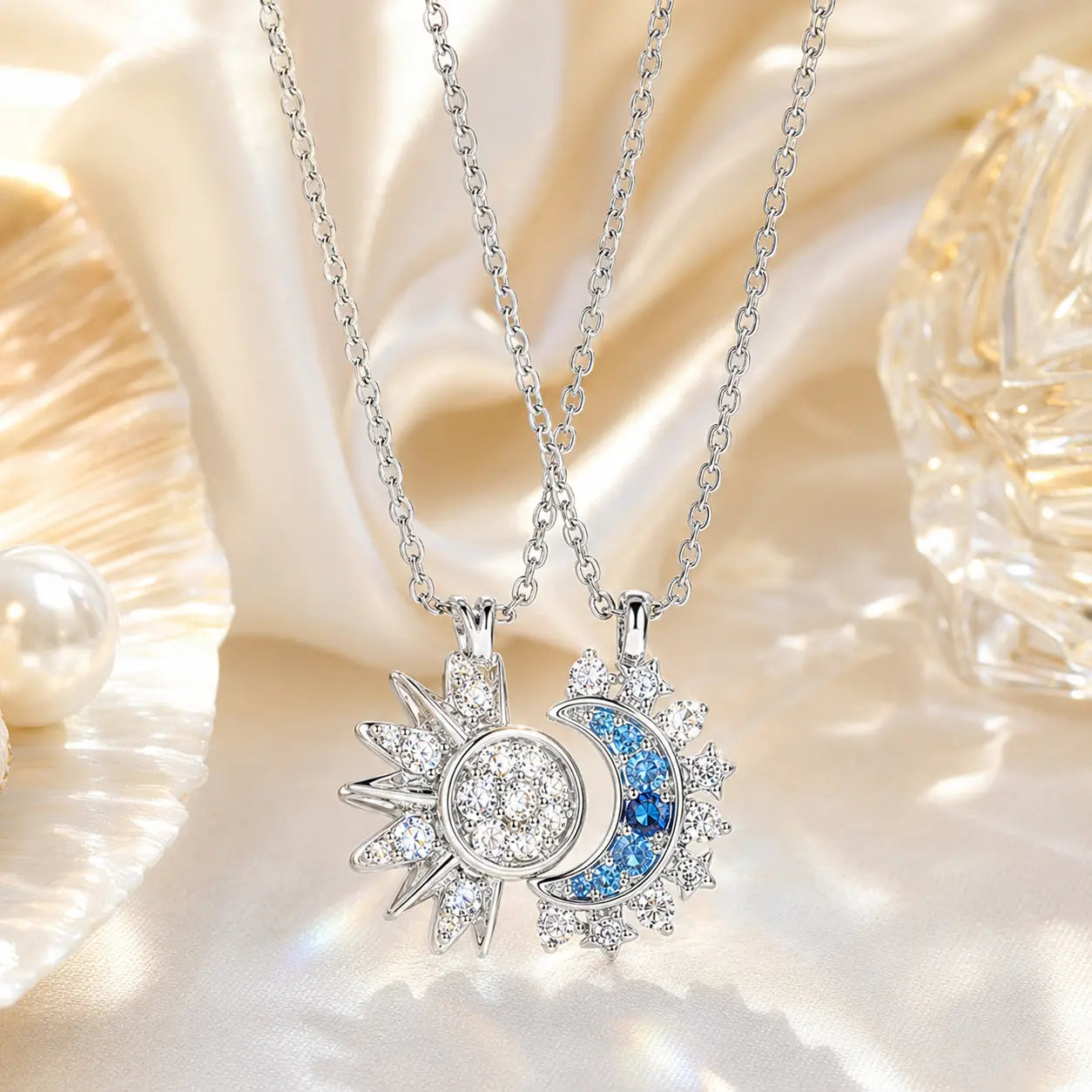 The Celestial Connection™ Magnetic Sun & Moon Necklace — Wear It Together, Share One Half, or Let the Pendants Reconnect Every Time You Meet | Last Day Sale-90% OFF🔥